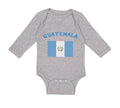 Long Sleeve Bodysuit Baby Guatemala Country Flag Baby Boy & Girl Clothes Cotton