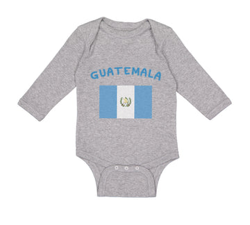 Long Sleeve Bodysuit Baby Guatemala Country Flag Baby Boy & Girl Clothes Cotton