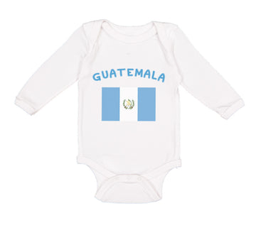 Long Sleeve Bodysuit Baby Guatemala Country Flag Baby Boy & Girl Clothes Cotton