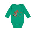 Long Sleeve Bodysuit Baby Funny Shrimp Saying Lil Shrimp Seafood Cotton