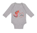 Long Sleeve Bodysuit Baby Funny Shrimp Saying Lil Shrimp Seafood Cotton