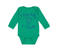 Long Sleeve Bodysuit Baby I Got My First Tooth Funny Humor Style A Cotton