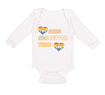 Long Sleeve Bodysuit Baby 2 Dads Are Better than 1 Gay Dad Father's Day Cotton - Cute Rascals