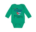 Long Sleeve Bodysuit Baby I Love My Cuban Mom Boy & Girl Clothes Cotton