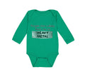 Long Sleeve Bodysuit Baby Forget The Lullaby Rock Me to Heavy Metal B Funny