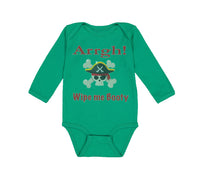 Long Sleeve Bodysuit Baby Arrgh! Wipe Me Booty Funny Humor Boy & Girl Clothes - Cute Rascals