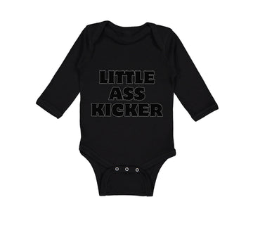 Long Sleeve Bodysuit Baby Little Ass Kicker Funny Humor Style A Cotton