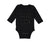 Long Sleeve Bodysuit Baby Little Ass Kicker Funny Humor Style A Cotton