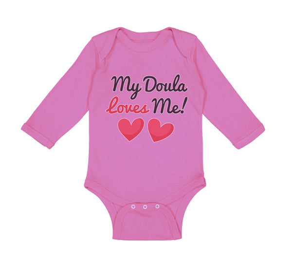 Long Sleeve Bodysuit Baby My Doula Loves Me Boy & Girl Clothes Cotton