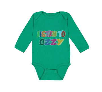 Long Sleeve Bodysuit Baby Listen to Ozzy Boy & Girl Clothes Cotton