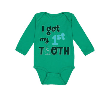 Long Sleeve Bodysuit Baby I Got My First Tooth Funny Humor Style C Cotton