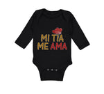 Long Sleeve Bodysuit Baby Mi Tia Me Ama Hispanic Boy & Girl Clothes Cotton