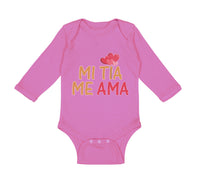 Long Sleeve Bodysuit Baby Mi Tia Me Ama Hispanic Boy & Girl Clothes Cotton