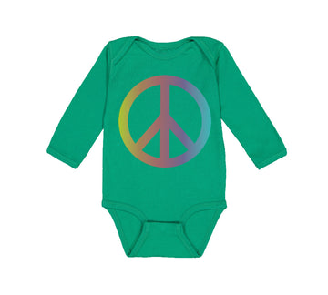 Long Sleeve Bodysuit Baby Peace Sign Funny Humor Style A Boy & Girl Clothes