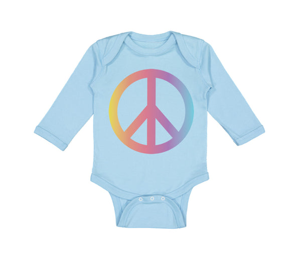 Long Sleeve Bodysuit Baby Peace Sign Funny Humor Style A Boy & Girl Clothes