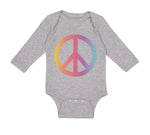 Long Sleeve Bodysuit Baby Peace Sign Funny Humor Style A Boy & Girl Clothes