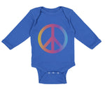 Long Sleeve Bodysuit Baby Peace Sign Funny Humor Style A Boy & Girl Clothes