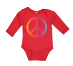 Long Sleeve Bodysuit Baby Peace Sign Funny Humor Style A Boy & Girl Clothes