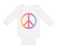 Long Sleeve Bodysuit Baby Peace Sign Funny Humor Style A Boy & Girl Clothes