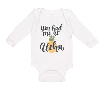 Long Sleeve Bodysuit Baby You Had Me at Aloha Hawaii Boy & Girl Clothes Cotton