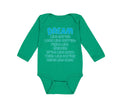 Long Sleeve Bodysuit Baby Dream like Martin Lead Harriet Fight Malcom Cotton