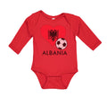 Long Sleeve Bodysuit Baby Albanian Soccer Albania Football Football Cotton