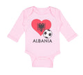 Long Sleeve Bodysuit Baby Albanian Soccer Albania Football Football Cotton