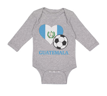 Long Sleeve Bodysuit Baby Guatemalan Soccer Guatemala Football Cotton