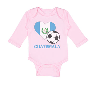 Long Sleeve Bodysuit Baby Guatemalan Soccer Guatemala Football Cotton