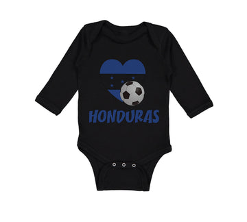 Long Sleeve Bodysuit Baby Honduran Soccer Honduras Football Football Cotton