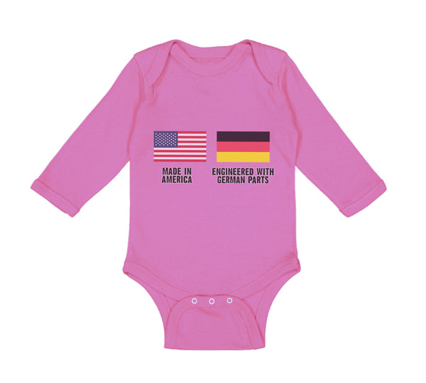 Long Sleeve Bodysuit Baby Made in America - Engineered with German Parts Cotton