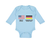 Long Sleeve Bodysuit Baby Made in America - Engineered with German Parts Cotton