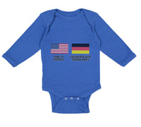 Long Sleeve Bodysuit Baby Made in America - Engineered with German Parts Cotton