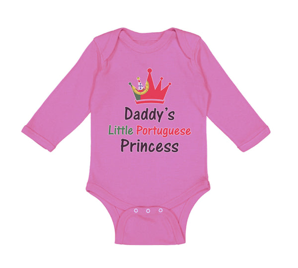 Long Sleeve Bodysuit Baby Daddy's Little Portuguese Princess Boy & Girl Clothes - Cute Rascals