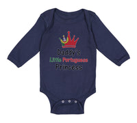 Long Sleeve Bodysuit Baby Daddy's Little Portuguese Princess Boy & Girl Clothes - Cute Rascals