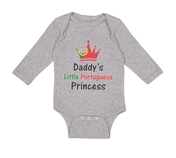 Long Sleeve Bodysuit Baby Daddy's Little Portuguese Princess Boy & Girl Clothes - Cute Rascals