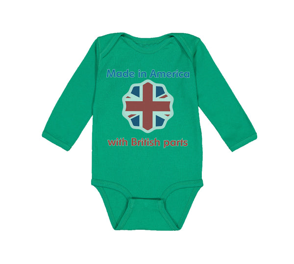 Long Sleeve Bodysuit Baby Made in America with British Parts Funny Style B