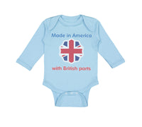 Long Sleeve Bodysuit Baby Made in America with British Parts Funny Style B