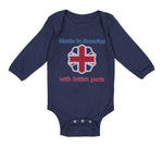 Long Sleeve Bodysuit Baby Made in America with British Parts Funny Style B