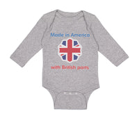 Long Sleeve Bodysuit Baby Made in America with British Parts Funny Style B