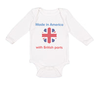 Long Sleeve Bodysuit Baby Made in America with British Parts Funny Style B