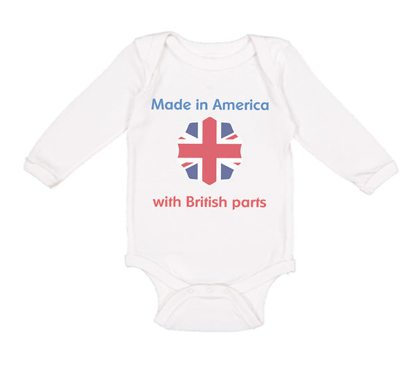 Long Sleeve Bodysuit Baby Made in America with British Parts Funny Style B