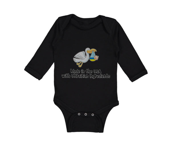 Long Sleeve Bodysuit Baby Made in The Usa with Ukrainian Ingredients Cotton