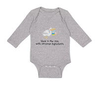 Long Sleeve Bodysuit Baby Made in The Usa with Ukrainian Ingredients Cotton