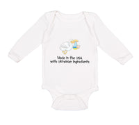 Long Sleeve Bodysuit Baby Made in The Usa with Ukrainian Ingredients Cotton