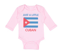 Long Sleeve Bodysuit Baby Just A Little Cuban Boy & Girl Clothes Cotton