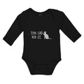 Long Sleeve Bodysuit Baby The Cat Did It. Cat Sitting Silhouette Cotton