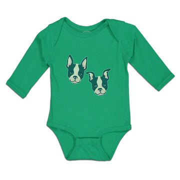 Long Sleeve Bodysuit Baby Cute Dog Buddies Heads and Faces Boy & Girl Clothes