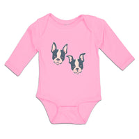 Long Sleeve Bodysuit Baby Cute Dog Buddies Heads and Faces Boy & Girl Clothes - Cute Rascals