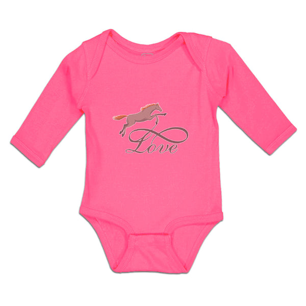 Long Sleeve Bodysuit Baby Horse Animal Love Running Boy & Girl Clothes Cotton - Cute Rascals